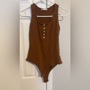 Medium Brown Tank Bodysuit